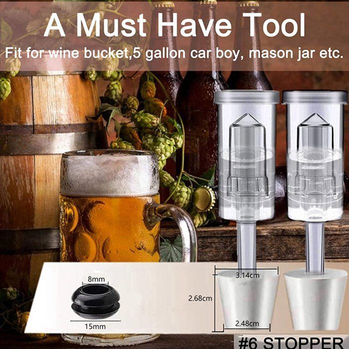 Lot De 10 Valves De Fermentation En S Pour Vin Et Bière | Haute Transparence | Plastique Alimentaire | Longueur 17cm | Bouchon à Eau