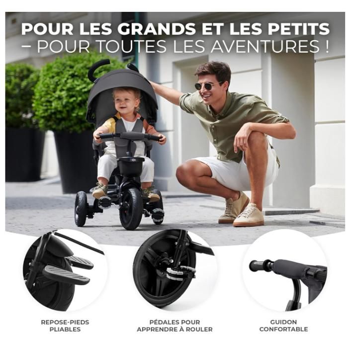 Tricycle Bébé Évolutif, Trike Bebe - Velo Poussette Bebe Évolutif