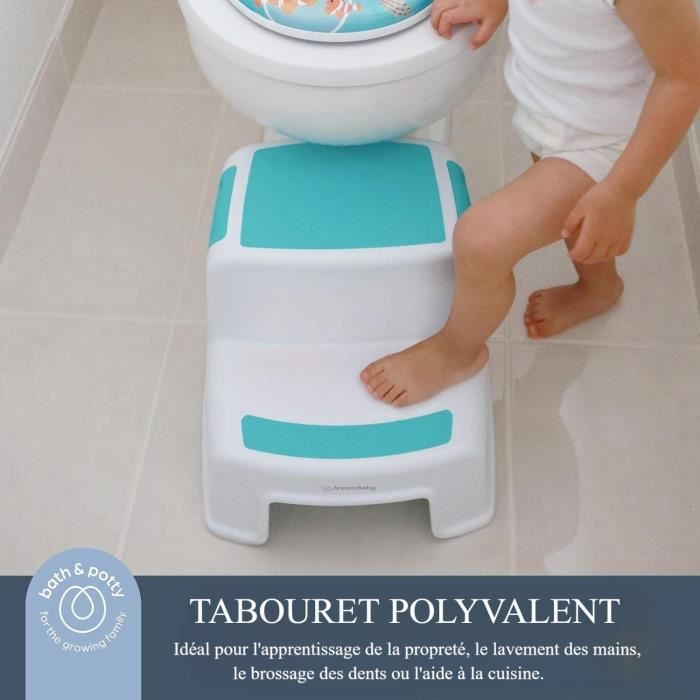archepied double pour enfants, tabouret robuste à deux arches pour salle de bain, cuisine et