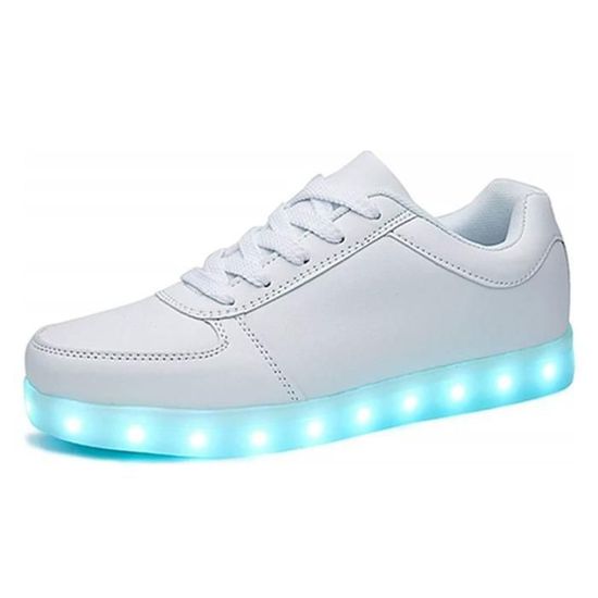 Chaussures De Sport LED Clignotantes Rechargeables USB - Pour Femme Et Homme - 7 Couleurs, Imperméables