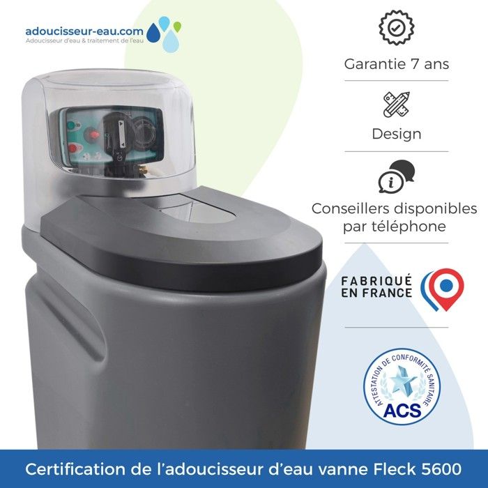 Adoucisseur D'eau 30L Fleck 5600 MV Mécanique Volumétrique - TOODO - Fabriqué France