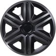 Enjoliveurs de roues ACTION noir-graphite 15" - lot de 4 pièces-0