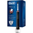 Brosse à Dents Électrique Rechargeable Oral-B PRO 3 3000 - Avec 1 Manche Capteur de Pression et 1 Brossette - Technologie 3D - Noir-0
