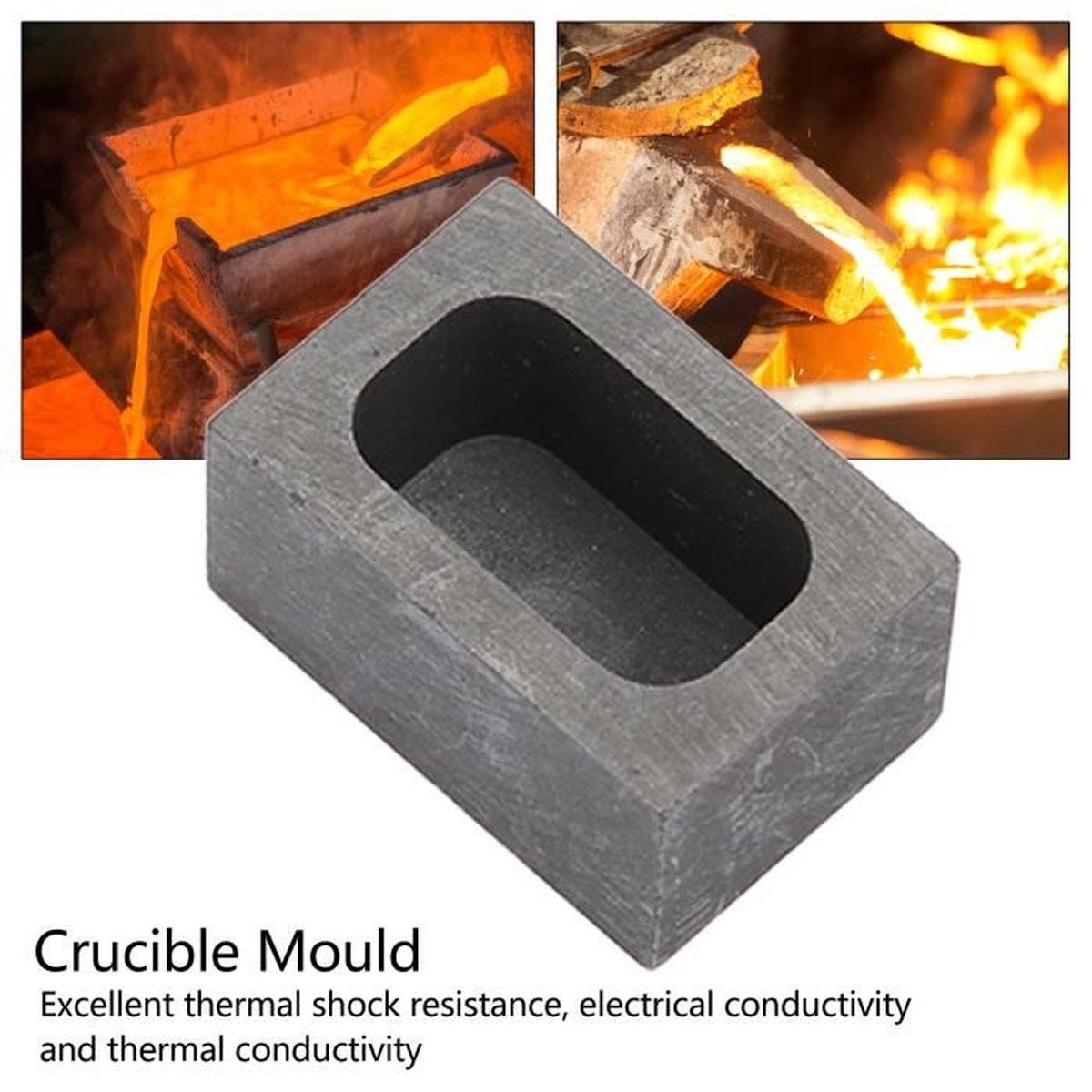 Lingot En Graphite Pour Moulage Bijoux - 29.6 Ml - Idéal Pendentifs Religieux Ou Créations