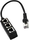 JORMFTTE Câble Répartiteur Ethernet RJ45 1 Mâle vers 3 Ports LAN Femelles, Adaptateur Extension Réseau Cat5/6/7