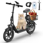 BRAND Trottinette électrique avec siège - ESBSPRO - 500W - Autonomie 64km - 35km/h - Pneu de 14" - Trottinette pour Adulte et Pliable