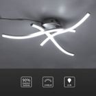 EIDISUNY Plafonnier LED, Lampe de Lustre Plafonnier Design Moderne Courbé avec 3 PCS Agité Lumière Pour le Salon Chambre Salle à Manger