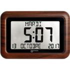 GEEMARC Horloge radiopilotée VISO 10 avec Cadre imitation bois