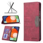 RASENA Coque Pour Samsung Galaxy A13 4G, Pochette Protection Etui Housse Premium en Cuir PU,Fermeture Magnétique-rouge NF10