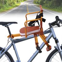 Siège de vélo avant pour enfant Jaune - avec pédale et ceinture de sécurité - Charge maximale: 25kg - pour Vélo & VTT, SELLE