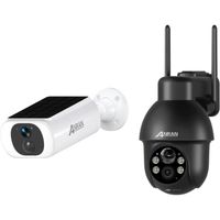 ANRAN Caméra de Surveillance extérieure sans fil Batterie, Lots Camera Q03 Noir + camera C3, Camera  IP-2 Pieces