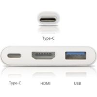 VSHOP ® USB 3.1 Multiport  Adaptateur USB3.1 Type-C vers HDMI - USB 3.0 - USB-C Type C Hubs Convertisseur pour Nouveau Apple