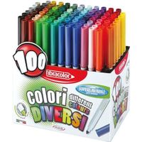 Fibracolor Feutre couleurs assorties 2-4.5 mm pack de 100
