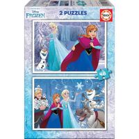 Puzzle La Reine des Neiges - EDUCA - 2x48 pièces - Pour enfants à partir de 4 ans