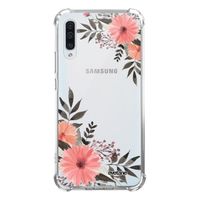 Coque pour Samsung Galaxy A50 anti-choc souple angles renforcés transparente Fleurs roses Evetane.