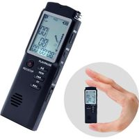 Prumya 32GB Dictaphone Enregistreur Numérique Enregistreur Audio Vocale Portable LCD Ecran - T60 Noir