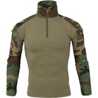 Tee Shirt Militaire Camouflage Homme - FUNMOON - Séchage Rapide et Respirant - Manches Longues Imperméables