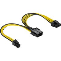 Câble rallonge pour CPU 8-pin vers 8+4-pin (longueur 20 cm) Câble d'extension et pour alimentation ATX 12V / EPS 12V
