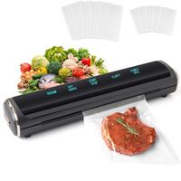 Machine Sous Vide Alimentaire, large LED display Sous Videuse Alimentaire,4 modes one-touch start, avec 10 sac sous vide alimentaire