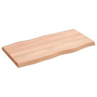 vidaXL Dessus de table bois chêne massif traité bordure assortie 363939