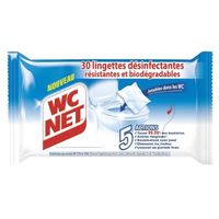 WC Net 30 Lingettes Désinfectantes (lot de 3 paquets soit 120 lingettes)