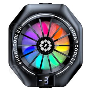 Ventilateur Refroidisseur Magnétique Pour Téléphone Et Tablette - Léger 68x58x26,5 Mm - LED RGB - Compatible Avec La Plupart Des Smartphones - 6