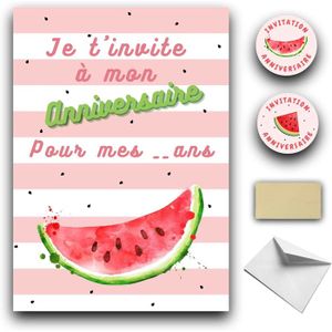 RXLITE KIT créatif Invitations Anniversaire à gratter thème PASTEQUE :10 Cartes Stickers Dorés Enveloppes Blanches - Beaux-Arts et Loisirs créatifs RXLITE KIT créatif Invitations Anniversaire à gratter thème PASTEQUE :10 Cartes Stickers Dorés Enveloppes Blanches - Beaux-Arts et Loisirs créatifs