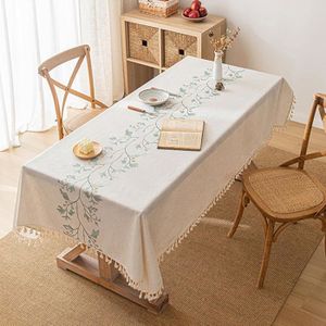 Nappe Brodée - Ecru - Textile coton-lin - Sézane