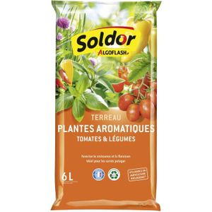 TERREAU - SABLE ALGOFLASH - Terreau Plantes Aromatiques, Tomates e