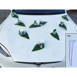Décoration de voiture mariage Vert - Kit 5 pièces - Agape Montpellier