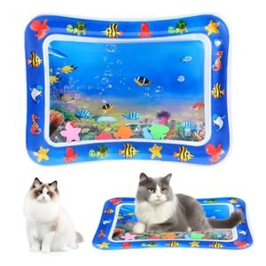 Tapis Jeu D'Eau Rafraîchissant Pour Chat/Chien - 90x90cm, PVC - Lit Et Aire De Jeu Pour Été - 4