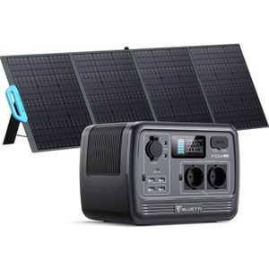 BLUETTI Kit de générateur solaire 5100Wh avec 3 panneaux solaires de 200 W  groupe électrogène solaire station énergie mobile et domestique extensible