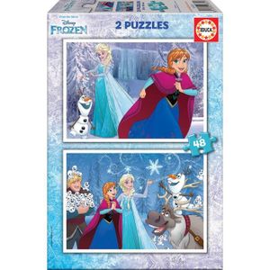 PUZZLE Puzzle La Reine des Neiges - EDUCA - 2x48 pièces -