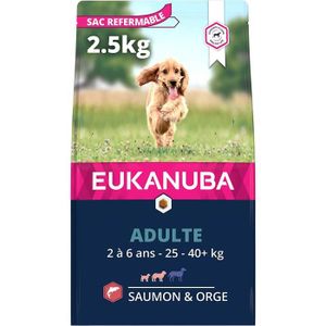 CROQUETTES Croquettes EUKANUBA -  Chien Adult Saumon SMALL/Me