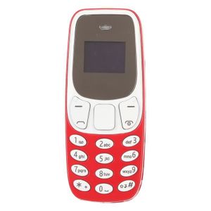 Téléphone portable HURRISE - Mini téléphone portable à bouton - Rouge