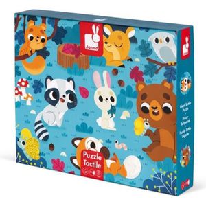 PUZZLE Puzzle Tactile Animaux de la Forêt - JANOD - 20 pcs - Effets Tactiles - Adapté aux Enfants