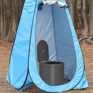 TOILETTES SÈCHES KEDIA. Toilette Portable Camping - Toilettes d'extérieur pliantes avec couvercle noir