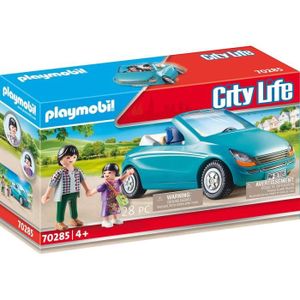 UNIVERS MINIATURE PLAYMOBIL - 70285 - Papa avec enfant et voiture cabriolet - Mixte - City Life - Centre de Loisirs
