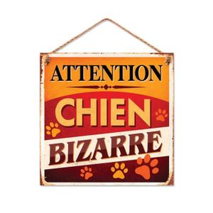 Plaque Humour "Attention Au Chien Lunatique" - Panneau Aluminium Personnalisable Avec Prénom, 15x20 Cm