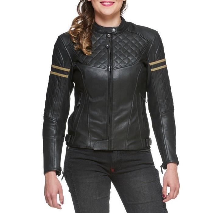 manteau de cuir moto pour femme