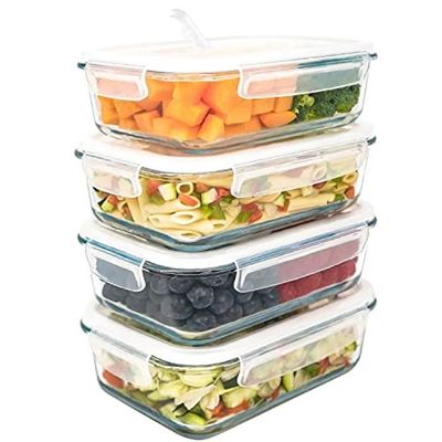 XpressPak Lot de 5 boîtes alimentaires en plastique avec couvercles à visser – (473,6 g) – Boîtes de conservation alimentaire à emporter – Passent au micro-ondes, congélateur et lave-vaisselle sans XpressPak Lot de 5 boîtes alimentaires en plastique avec couvercles à visser – (473,6 g) – Boîtes de conservation alimentaire à emporter – Passent au micro-ondes, congélateur et lave-vaisselle sans