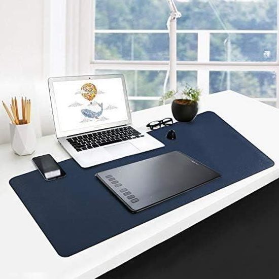 Tapis De Bureau En Cuir PU 60x30 Cm - Imperméable, Antidérapant - Motif Mignon - Protection Bureau