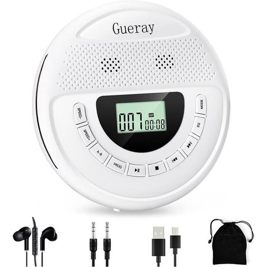 quot; Lecteur CD portable avec Bluetooth, radio FM, haut-parleur stéréo" - Test et Avis