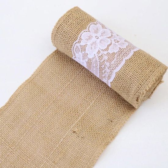 Lot De 9 Rubans En Jute Décoratifs Avec Dentelle Vintage - 2 Mètres Par Rouleau - Idéal Pour Mariage, Décoration Et DIY - 9