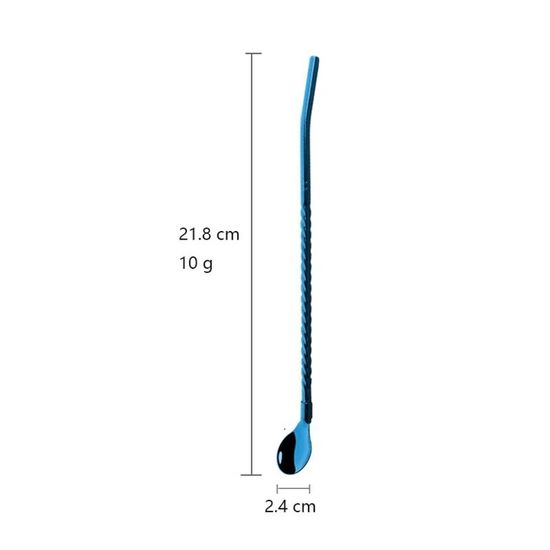 MAGICLULU - Lot De 4 Pailles Colorées Réutilisables En Acier Inoxydable Avec Agitateur - Parfaites Pour Smoothies, Cocktails Et Boissons Maison