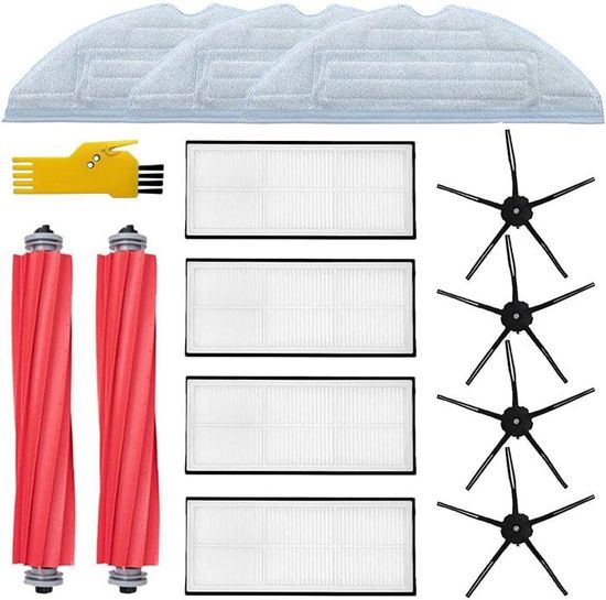 Lot de 20 accessoires pour Roborock S7/S7+/S7 MaxV/S7 MaxV Plus/S7 Maxv Ultra. Contient 2 brosses principales, 6 brosses latérales, 4 filtres HEPA, 4 chiffons de nettoyage pour balai Lot de 20 accessoires pour Roborock S7/S7+/S7 MaxV/S7 MaxV Plus/S7 Maxv Ultra. Contient 2 brosses principales, 6 brosses latérales, 4 filtres HEPA, 4 chiffons de nettoyage pour balai