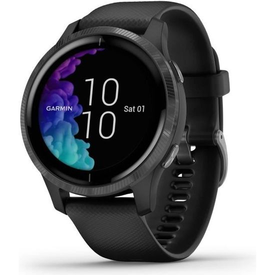 Montre connectée GPS Garmin Venu - Écran AMOLED - Gray/Noir - 5 jours autonomie