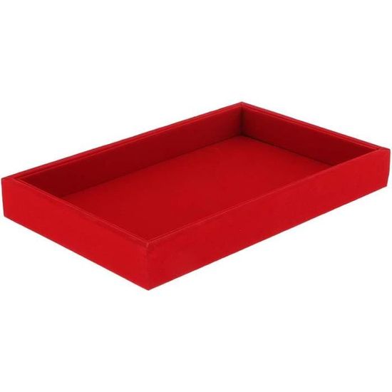 2 Plateaux à Bijoux En Velours Empilables - Organisateur Avec Compartiments Ajustables Pour Colliers, Bracelets