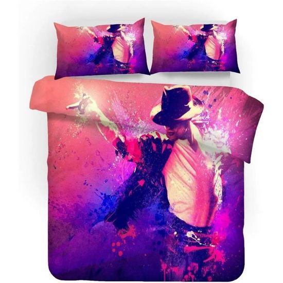 Michael Jackson Parure De Lit 3 Pièces Avec Housse De Couette
