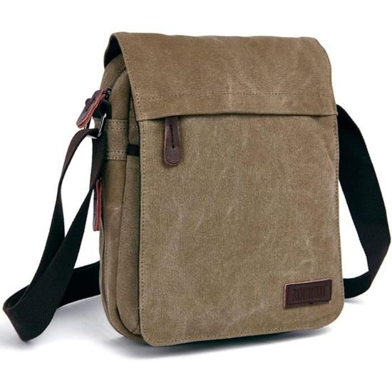 Sac Cuir Vintage Messager Bandoulière Unisexe - Taille S, Ordinateur, Fabrication Main Inde, Brun